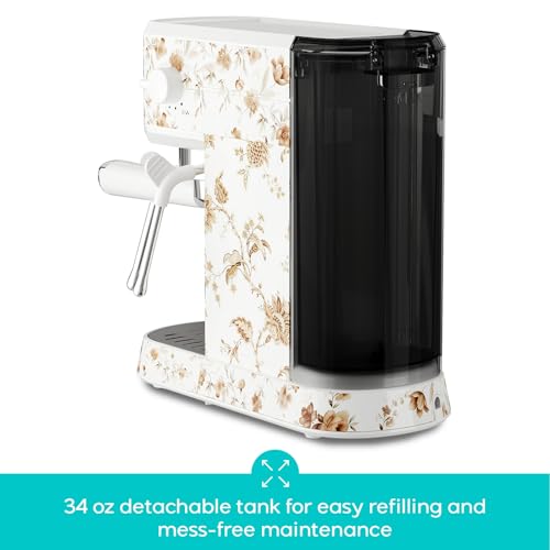 Image of CASABREWS CM5418 20 Bar Espresso Machine, Compact Coffee Maker with Steam Milk Frother, Stainless Steel Coffee Machine with Removable 34oz Water Tank (1L) for