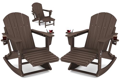 KINGYES Adirondack Rocking Chair Set