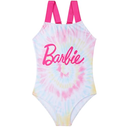 Barbie Girls Swimsuit One Piece Teens Bathing Suit with Adjustable Straps Beach Outfits Swimwear Ages 514 (6-7 Years Pink Barbie)