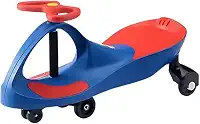 Carrinho de Rolimã Infantil, Azul e Laranja, Aço e Plástico Reforçado, pequeno 80x25x29cm, Com Volante, Para Crianças +3 Anos, Suporta 100kg