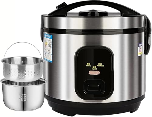 Arrocera baja en azúcar con olla de acero inoxidable 304 y función de separación de sopa para una cocina saludable, perfecta para comidas familiares y preparación de comidas