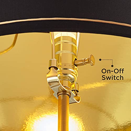 Lámpara de Mesa Twist Moderna 31" Oro Latón Mármol Negro miniatura 5