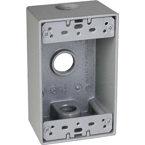 Boîtier étanche TayMac SB350S 1 ouverture, 3 prises 1/2 pouce, gris