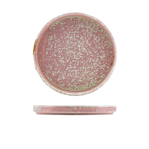 Genware Terra Porcelain, Rose, Low Presentation Plate, 210mm, LP-PRS21, Pack of 6, 210 mm Diameter