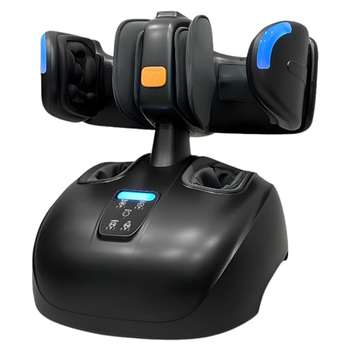 Image of Apollon Onknee3 Detachable Leg, foot, Calves, Arms, knee & Thigh massager, 3 Level Therma Flow Heating Therapy, With 3 Levels of Intensity, 3 Level Robotic Reflexology, 3 Auto Modes, latest Accupressure Massage Nodes, Adaptive strength & accuracy control, With 360 full Wrap Airbags,