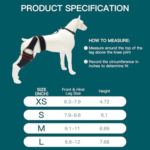 Image of Adjustable Dog Hip and Leg Brace with Steel Support, Neoprene Wrap for ACL Tear, Arthritis, Hip Dysplasia and Injury Recovery