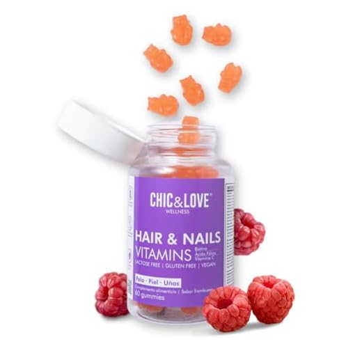 Gominolas para Cabello y Uñas para Mujer | Vitaminas A, D, E, C, B5, B6, B12, Biotina 5.000 mcg, Ácido Fólico Yodo | SIN Gluten, SIN Lactosa, apto para veganos | Sabor Frambuesa (60 Gominolas 2 meses)