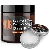 NIUB Leather Recoloring Balm, Leather Color Restorer, Leather Scratch Repair, Leather Couch Color Restorer, Leather Scratch Remover, Leather Restorer for Couches, Leather Paint (Dark Brown with Oil)