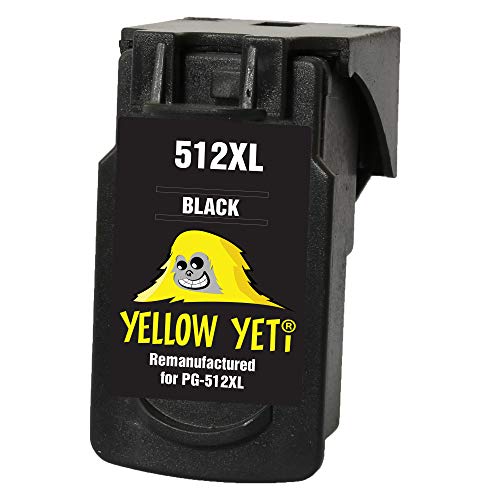 YELLOW YETI PG 512XL PG 512 XL Cartucho de Tinta remanufacturado Negro para Canon Pixma MP230 MP240 MP250 MP252 MP260 MP270 MP280 MP282 MP480 MP490 MP495 MP499 iP2700 iP2702 MX320 MX330 MX350 MX360