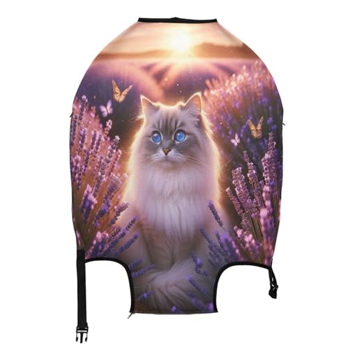 Joisal Cat Lavender Field Luggage Protector Covers Fit 18-32 Inch Luggage Identifiers for Suitcases Unique2