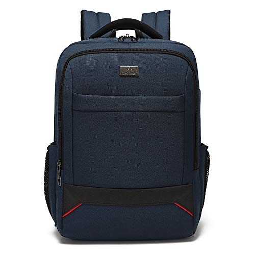 Backpacks for Men,Business Travel Anti Theft Slim Durable Laptops Backpack with USB Charging Port,Water Resistant College School Computer Bag for Women & Men Fits 15.6 Inch Laptop and Notebook  Blue
