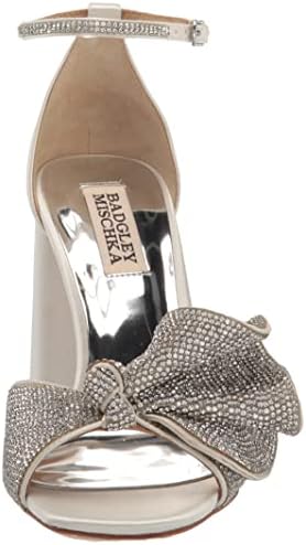 Badgley Mischka Women's Poppy Heeled Sandal, Soft White, 8 | Image 1