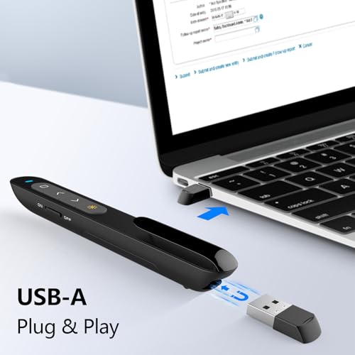 n27 presentation clicker clicker for powerpoint presentations powerpoint clicker with pointer for presentations pointer clicker presentation remote - black