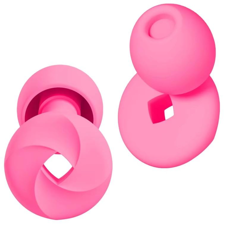 CYUK Tapones silenciosos para dormir, reducción de ruido, tapones para los oídos de concierto, reutilizables, flexibles, esenciales de viaje para el ruido, 8 almohadillas en XS-S-M-L - SNR 33dB