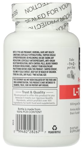 365 by Whole Foods Market, L Tyrosine 500Mg, 100 Capsules - image 5