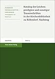 rohrdorf bayern  Katalog der Leichenpredigten und sonstiger Trauerschriften in der Kirchenbibliothek zu Röhrsdorf. Nachtrag (Marburger Personalschriften-Forschungen, Band 47)