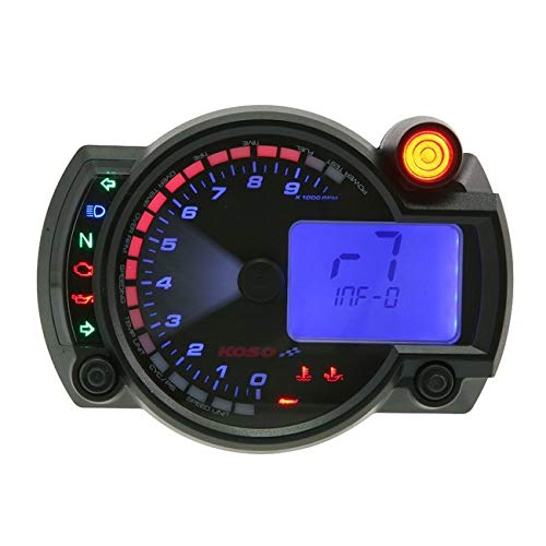 Codice: BG-KO10183 TACHIMETRO KOSO RX2N PLUS, 0-10.000 RPM, RETROILLUMINAZIONE BLU, DISPLAY NERO