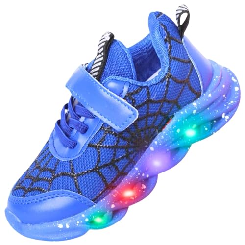 ZOUPREME Zapatillas Luminosas Deportivas Niños, Zapatos con Luces Niño Deporte, Kids Boys Sneaker Shoes (Blue,29)