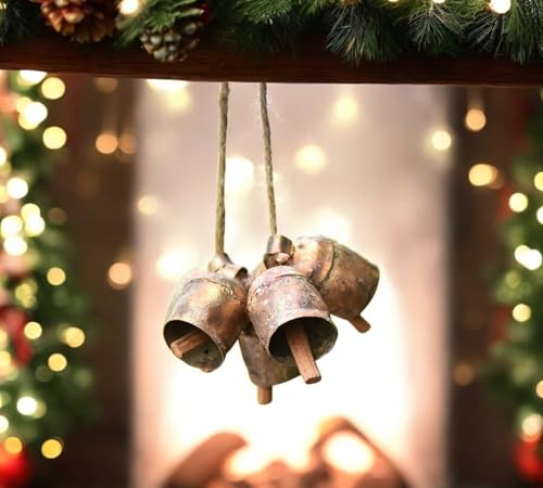 Pack-of-5-Rustic-Decor-Vintage-Christmas-Decoration-Ornaments-Bells–Indian-Decor-Cow-Bell-for-Craft–Small-Tiny-Mini-Gold-Tin-Hanging-Witch-Bells–Jingle-Bells-for-Crafts-2-Inch Pack of 5 Rustic Decor Vintage Christmas Decoration Ornaments Bells–Indian Decor Cow Bell for Craft–Small Tiny Mini Gold Tin Hanging Witch Bells–Jingle Bells for Crafts 2 Inch