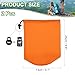 PATIKIL Stuff Sack, 2 Pcs 5 x 10 Inch Waterproof Outdoor Storage Sack Portable Drawstring Dust Flap Bag Lightweight Bag for Camping Hiking Travel, Orange