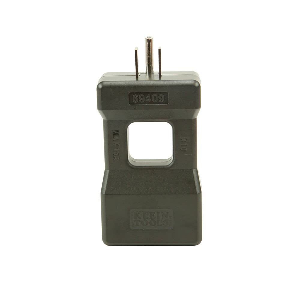 Klein Tools 69409 Line Splitter for Clamp Meter, Measures up to 15A Current Draw, 10x Measurement, Designed for North American Outlets