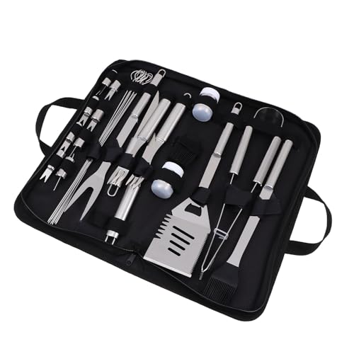 Kisangel Set de 27 piezas para BBQ en acero inoxidable miniatura 1