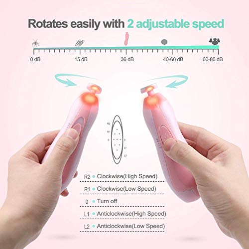Glopole Baby Lixa Aparador de Unhas com Luz – Kit de Cortador de Unhas Elétrico Seguro para Recém-Na