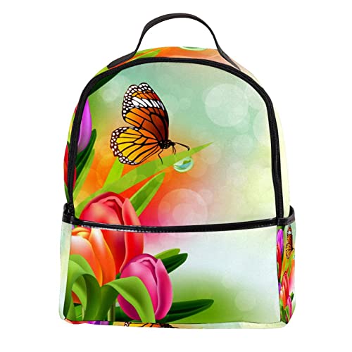 Mochila de flores de primavera para escapadas de fin de semana casual