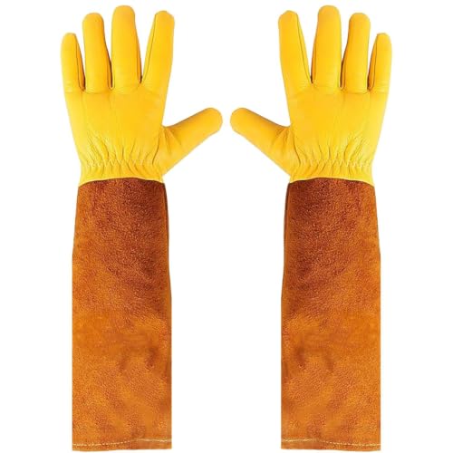 Guantes de jardinería largos contra espinas para podar rosales con total seguridad