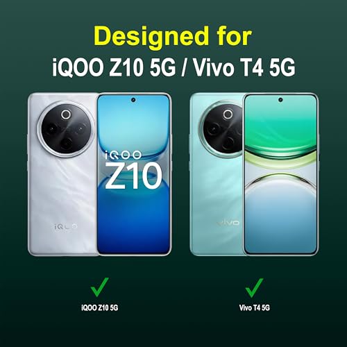 Image of Zapcase Back Case Cover for iQOO Z10 5G | Compatible for iQOO Z10 5G Back Cover | Liquid Silicon Magic Case with Camera Protection | Dark Green