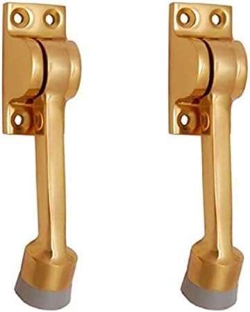 Adonai Hardware Kick Down Brass Door Stopper (Supplied as 2 Pieces per Pack)