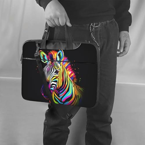 Bolsa para laptop 13 pulgadas con estampado de cebra impermeable miniatura 2