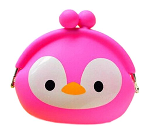 Preisvergleich Produktbild Niedliche Aufbewahrungstasche (Geldbeutel / Portemonnaie / Geldbörse / Münzbeutel / Schlüssel Etui / Kopfhörer Box) mit süßen Tiermotiven für Kinder (Rosa (Küken))