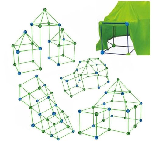 Kit de construction de fort cabane créative phosphorescente pour tente de jeu et tunnel