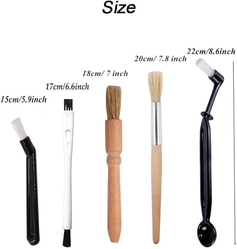 Miniatura 2 de Cepillo de café, juego de cepillos de café, cepillo de limpieza para máquina de café, incluye molinillo de café de madera, cepillo de limpieza para