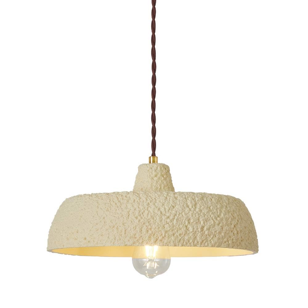 Lustre suspendu résine beige 35 cm îlot cuisine luminaire
