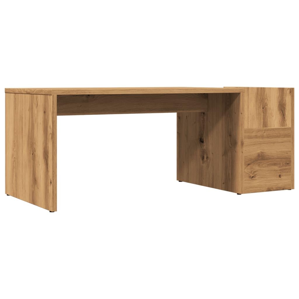 Table basse chêne artisanal pour un salon chaleureux et bureau moderne