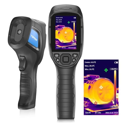 TOPDON TC004 Lite Termocamera Infrarossi 240x180 Risoluzione IR, Frequenza di Aggiornamento 25Hz Termocamera Professionale, -20°C a 550°C,1X/2X/4X Zoom, 15 ore di Durata Della Batteria