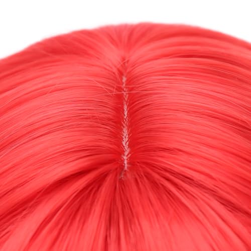 Image of PATTNIUM Kids Red Wig Short Wavy Red Wig with Bangs Red Wigs for Girls Heat Resistant Synthetic Hair Children Wigs (Red)