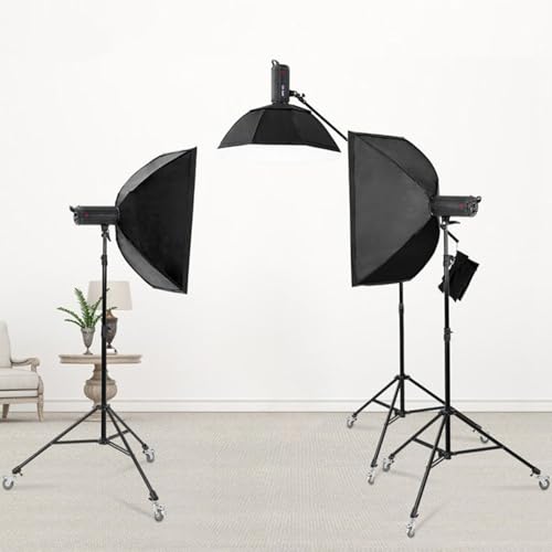Image of Heavy Duty Rolling Light Stand with Swiveling Casters 360 Degree Rotating for Photographers and Video Production Teams Studio Equipment Rolling Base