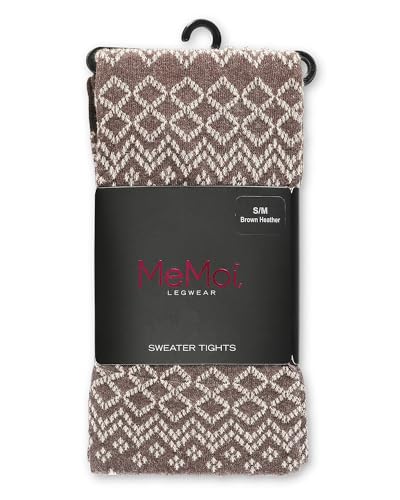 MeMoi Horizontal Diamond Cotton Blend Sweater Tights4