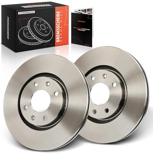Frankberg Brake Disc Set incl. 2x Discs Front Vented Ø283mm Compatible with Corsa F P2JO 207 CC WD 2008 I CU 207 WA WC 208 II UB UJ UP UW Replace# 4246W2