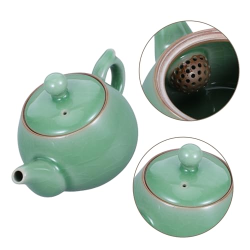 Tetera de celadón PRETYZOOM para servir té sin derrames en el hogar 8