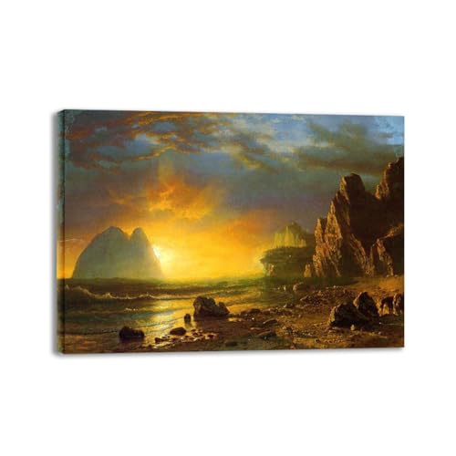 Art mural Albert Bierstadt pour embellir un mur vide tableau mer encadré