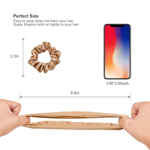 Image of Hair Ties Small Scrunchies for Women's Hair Scrunchies Both for Thick Hair or Thin Hair Curl Hair No Crease Ponytail Holder No Hurt Your Hair