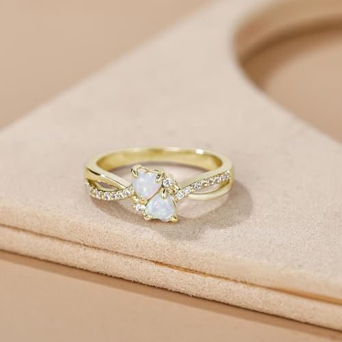 SHINYSO Wedding Bands for Women Infinity Heart Ring with Cubic Zirconia CZ Ring Engagement Stackable Promise Rings for Her Size 4-102