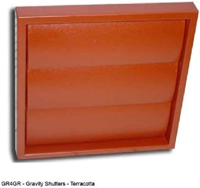 6 Inch wall grill - Gravity Shutter - Terracotta