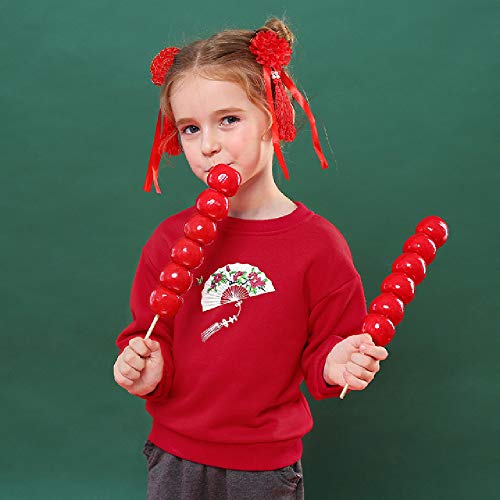 Quenny Autumn New Children's Clothing,Chinese Style Folding Fan Printed Girls' Sweater.4