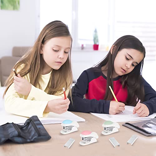 Mini Heftgerät, 3 Pack Mini Tacker Set Tacker Klein Mini Tacker Heftgerät Klein Staple Set, Manueller Tischhefter mit Heftklammern für Schulen Arbeitsplätze Familien