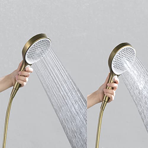 Pommeau de douche or rose jet puissant en ABS, douchette à main moderne avec flexible 59 pouces